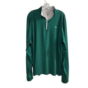 Good Good Men's XL Green Quarter-Zip Pullover Long Sleeve Casual
